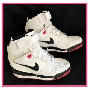 NIKE REVOLUTION SKY HI White Wedge Sneakers 7.5